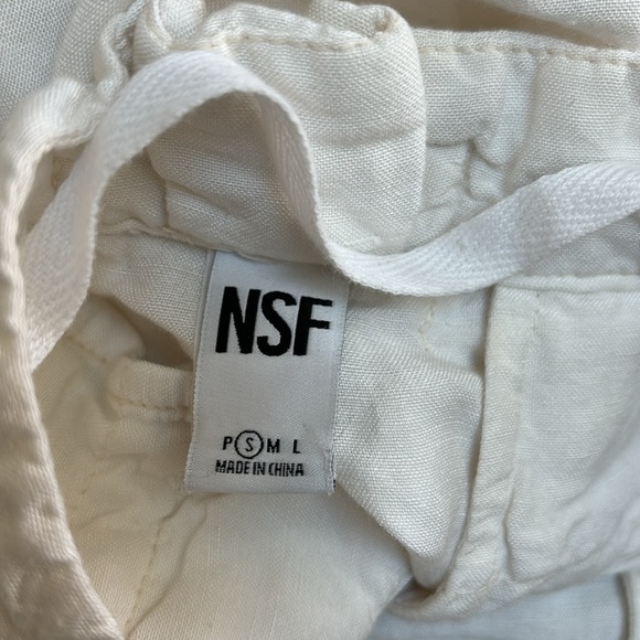 NSF off white linen blend shorts - Picture 3 of 3